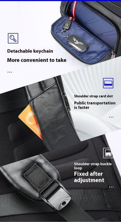 Mochila Ejecutiva de Cuero Genuino para Hombre - Primera Capa - Image 12