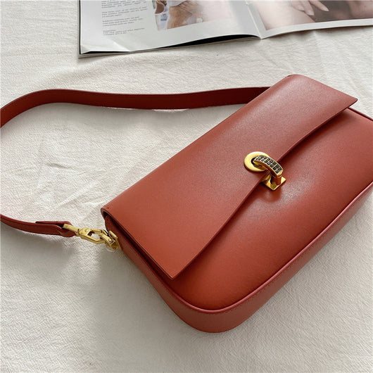Bolso Bandolera de Cuero con Cierre Diamond Lock - Image 3