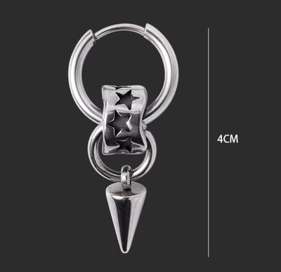 Aretes de Acero Inoxidable con Borlas para Hombre - Diseño Versátil y Moderno - Image 5