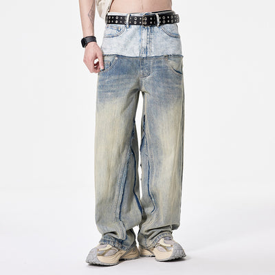 Pantalones Denim Rectos Oversize para Hombre