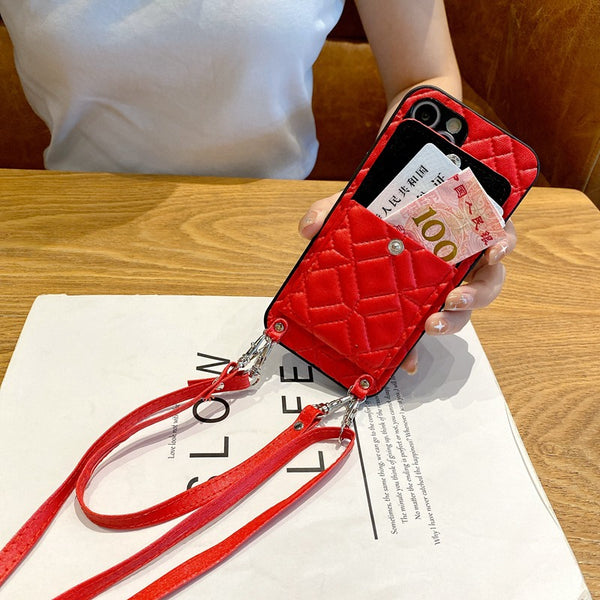 Funda de Cuero Personalizada para Teléfono con Compartimiento para Tarjetas