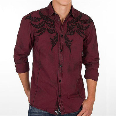 Camisa Suelta Estampada Estilo Western Americano - Image 5