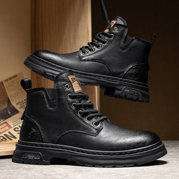 Botas de Trabajo Retro Estilo Británico para Hombre