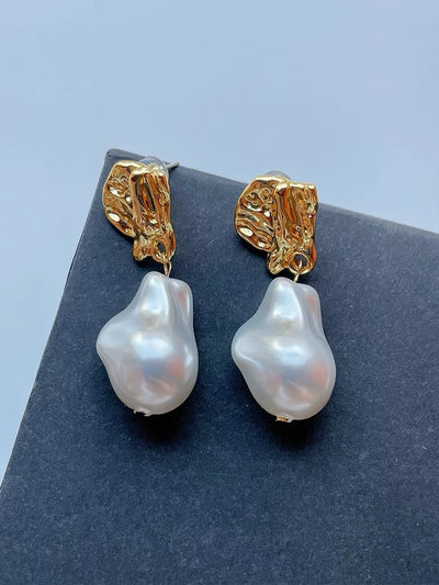 Aretes de Plata Brillante Forma Irregular - Image 7