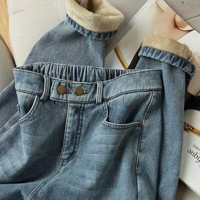 Jeans Harem Térmicos con Cintura Elástica Reductora - Image 10