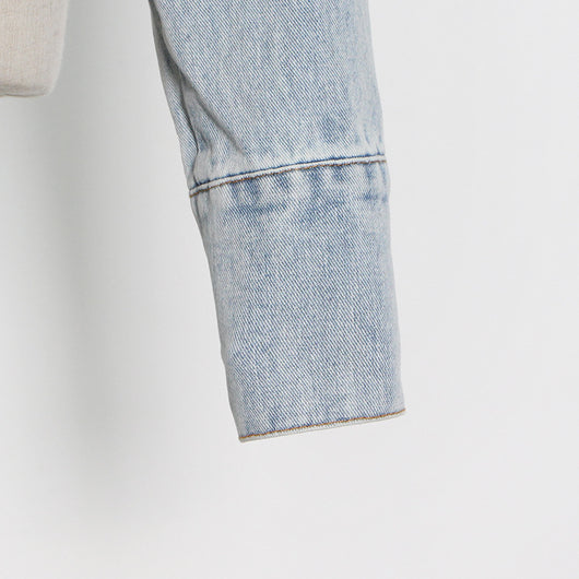 Chaqueta Denim Cropped con Amarre en el Pecho - Image 7