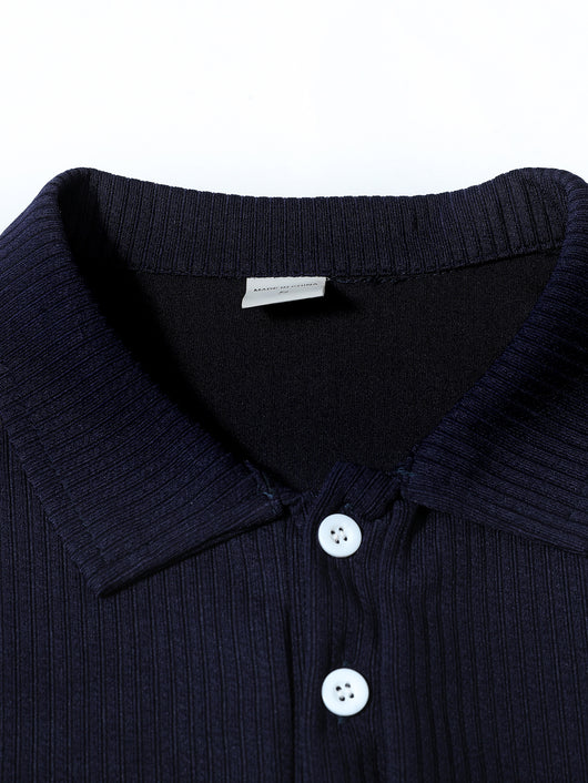 Polo Manga Larga con Cuello Solapa y Botones para Hombre - Image 23