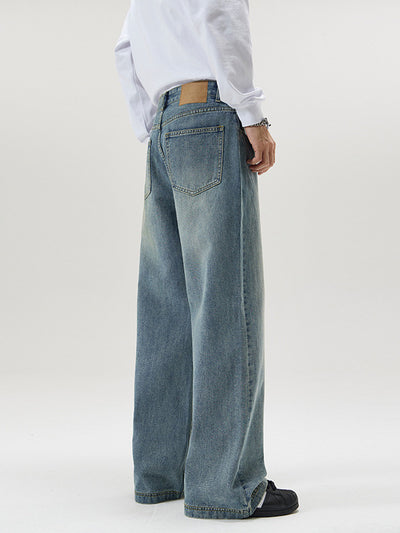 Pantalones Vaqueros Holgados Lavados Estilo Americano para Hombre - Image 12