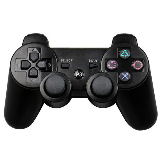 Black wireless game controller for PS3 and PC with a classic button layout and two analog sticks. - Image 2