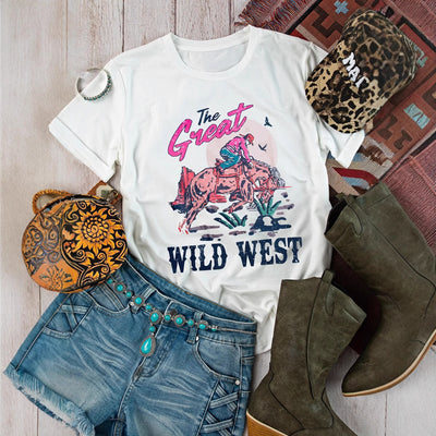 Camiseta Western Retro Denim para Conciertos Country - Image 5