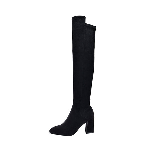 Botas Altas Over Knee Tacón Medio Punta Fina para Mujer - Image 10