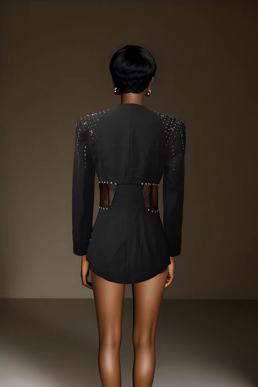 Conjunto Dos Piezas Ajustado con Cutout y Strass - Manga Larga Reductora - Image 31