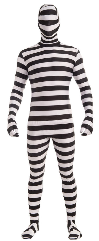 Uniforme de Presidiario Blanco y Negro para Halloween - Image 7