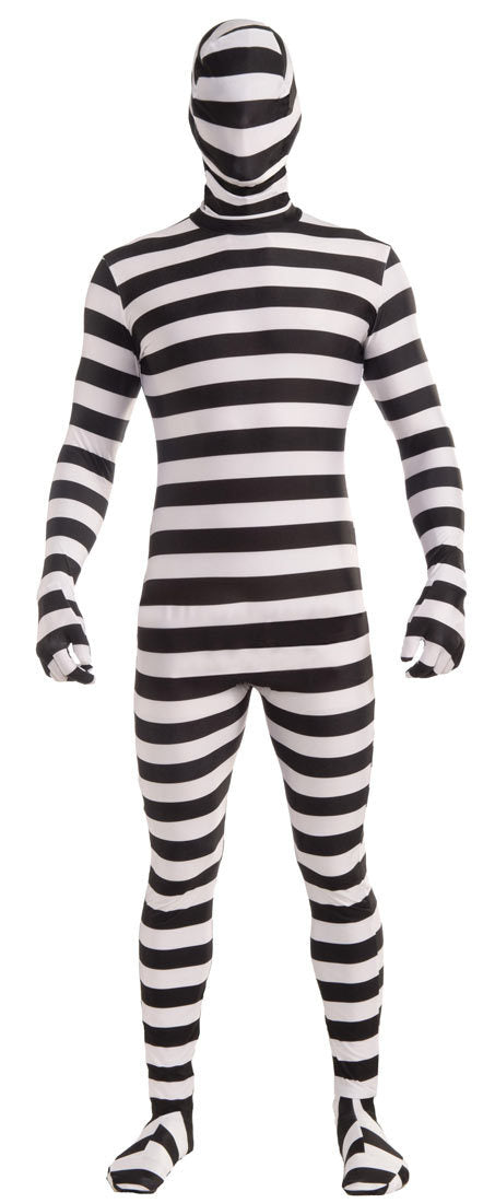 Uniforme de Presidiario Blanco y Negro para Halloween - Image 7