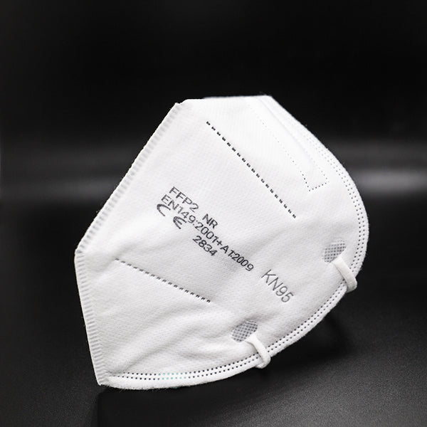 White FFP2 NR KN95 dust-proof face mask with ear loops, indicating a quantity of 200 pieces. - Image 9