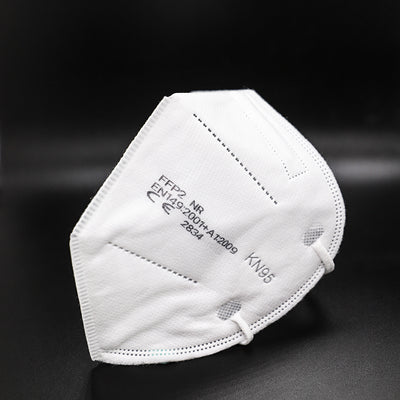 White FFP2 NR KN95 dust-proof face mask with ear loops, indicating a quantity of 200 pieces. - Image 9