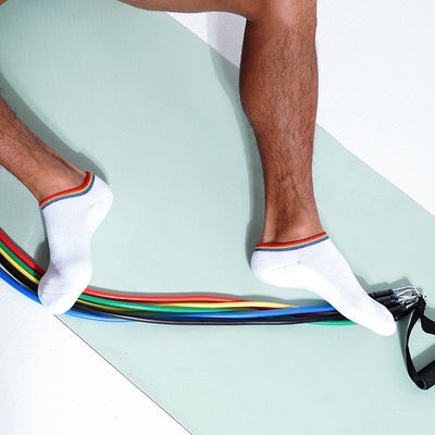 Calcetines Deportivos de Algodón con Diseño Arcoíris para Hombre - Image 6