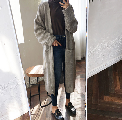 Suéter Cardigan Oversized de Punto Suelto y Manga Larga - Image 6