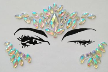 Joyas Adhesivas con Brillantes para Tatuajes Temporales - Pegatinas de Cristal Festival y Fiesta - Image 2