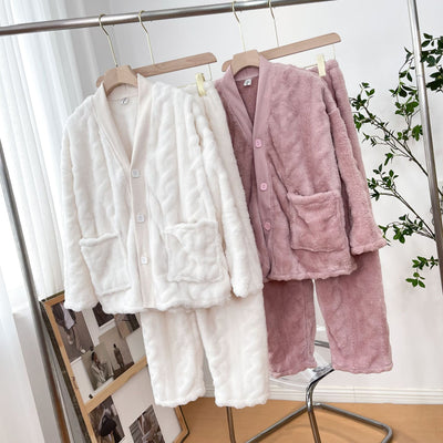Pijama de Franela para Mujer - Conjunto Camisa y Pantalón - Image 9
