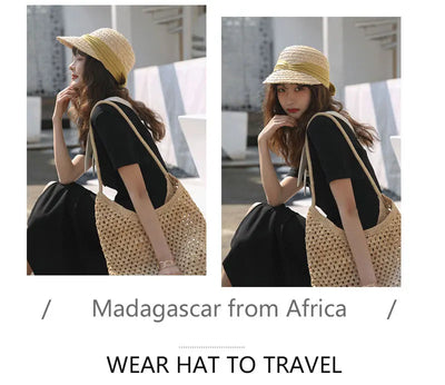 Sombrero de Algodón Plisado con Moño para Mujer - Versátil y Elegante - Image 17