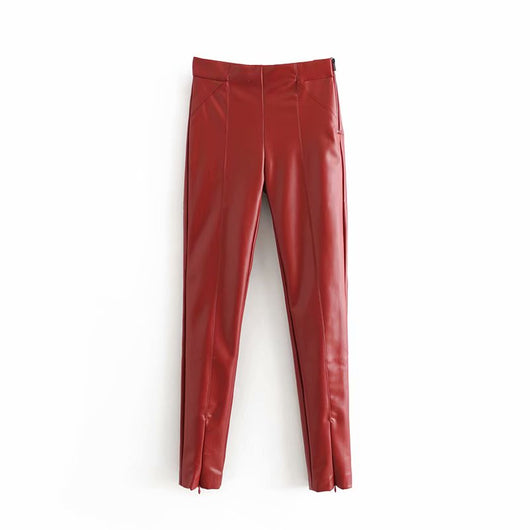 Leggings de Cuero Sintético Cintura Media - Image 4