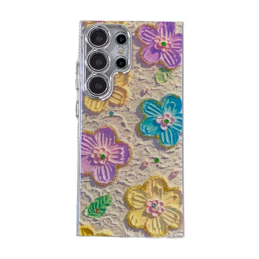 Funda para Celular con Diseño Floral de Diamantes y Protección de Lente - Image 5
