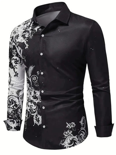 Camisa Estampada 3D Manga Larga Hombre - Diseño Moderno Primavera Otoño - Image 6