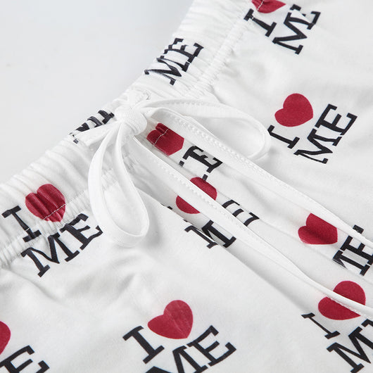 Pantalones Casuales Holgados con Estampado de Letras - Image 19