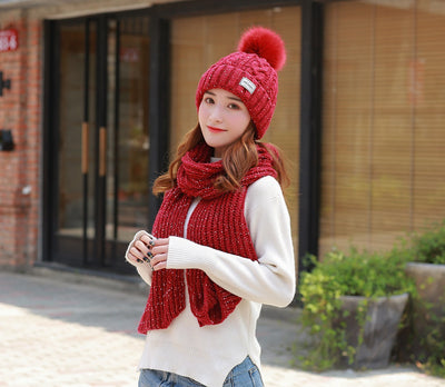 Gorro y Bufanda Larga de Lana para Mujer - Image 22