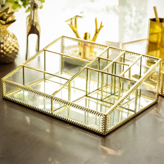 Organizador de Cosméticos Transparente Dorado - Image 2