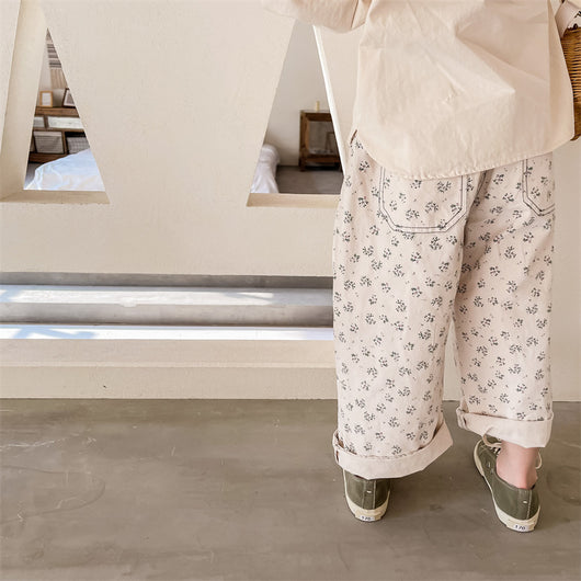 Pantalones Harem de Algodón Lavado Otoñal para Niñas - Image 10