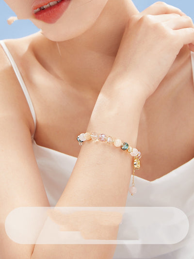 Pulsera de Plata con Ópalo Perla para Niñas - Diseño Minimalista - Image 2