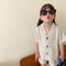 Camisa de Lino Infantil Manga Corta
