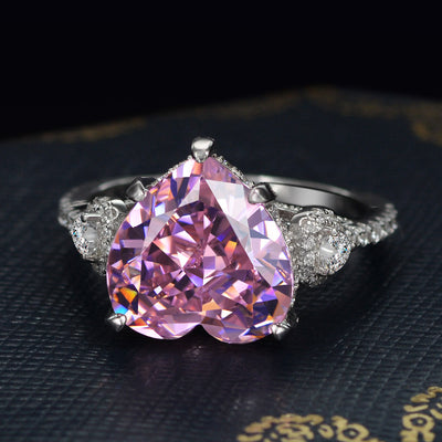 Anillo de Diamante Carbono Plata Clásico Elegante - Image 4