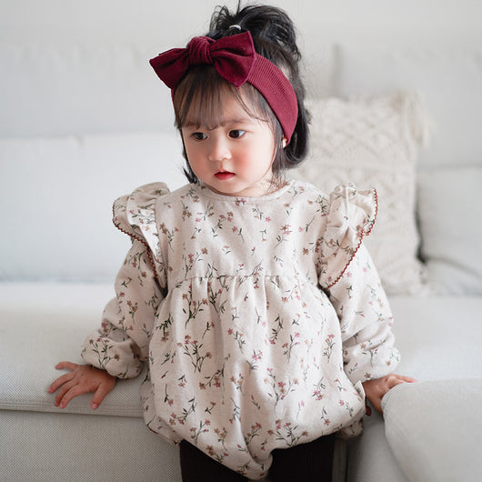 Enterizo Infantil de Manga Larga con Cuello de Muñeca Floral - Image 16