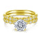 Anel feminino banhado a ouro rose S925, anel de diamante de simulação, anel conjunto, moda, não desbota, dourado, tamanho 5