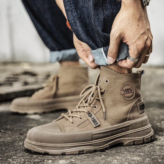 Zapatillas de Lona para Hombre con Suela Gruesa - Primavera y Otoño