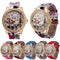 Reloj Pulsera Estilo Retro Coreano con Patrón de Rosas para Mujer