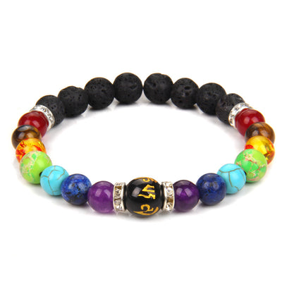 Pulsera de Chakras con Piedra Volcánica Natural para Yoga y Energía - Image 10