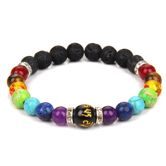 Pulsera de Chakras con Piedra Volcánica Natural para Yoga y Energía - Image 10