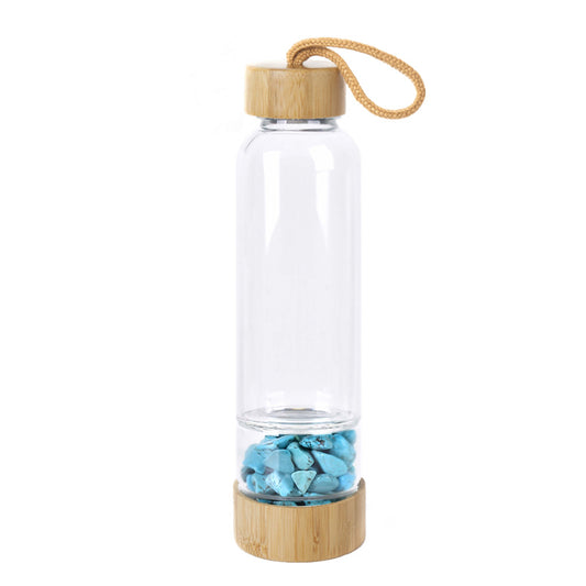 Botella de Agua con Cristales Naturales