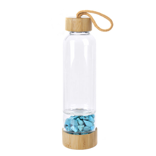 Botella de Agua con Cristales Naturales