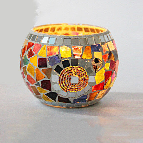 Portavelas de Vidrio Mosaico - Image 4