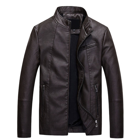 Chaqueta de Cuero Sintético PU para Hombre