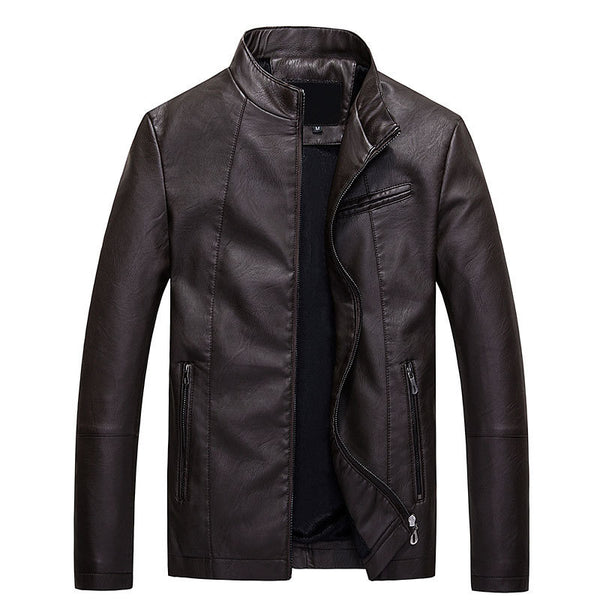 Chaqueta de Cuero Sintético PU para Hombre