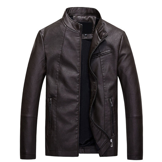 Chaqueta de Cuero Sintético PU para Hombre