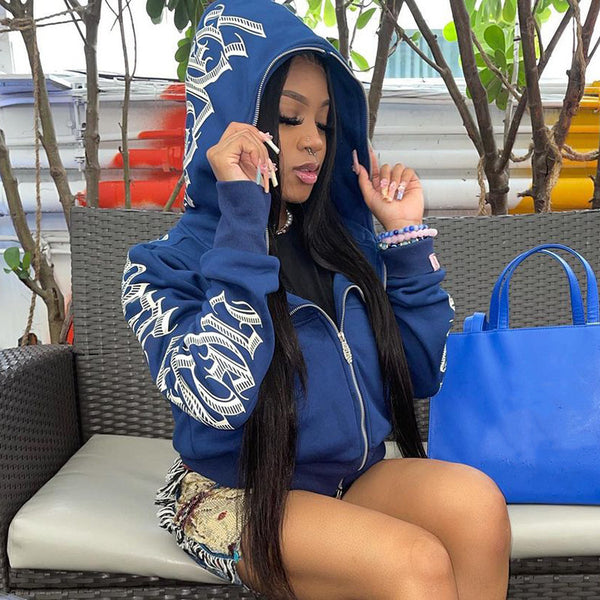 Sudadera Estampada con Capucha y Mangas Largas Beat