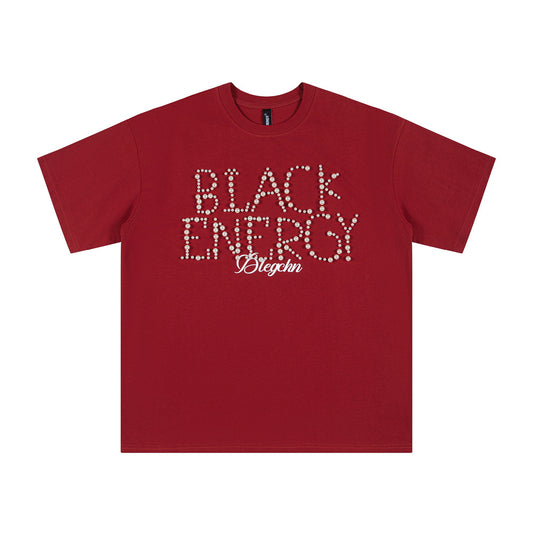 Camiseta Unisex con Letras de Cuentas