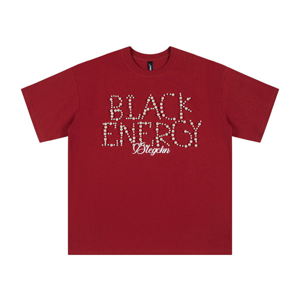 Camiseta Unisex con Letras de Cuentas